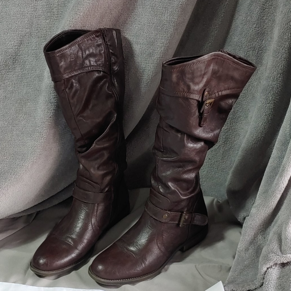 Route 66 dark brown knee high boots